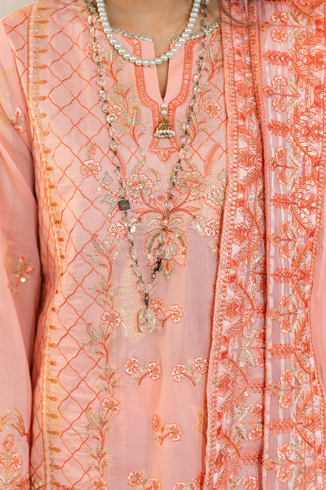 Zellbury | Unstitched 3 Piece Lawn | Embroidered Shirt Shalwar Dupatta - 0324 - House Of Hania