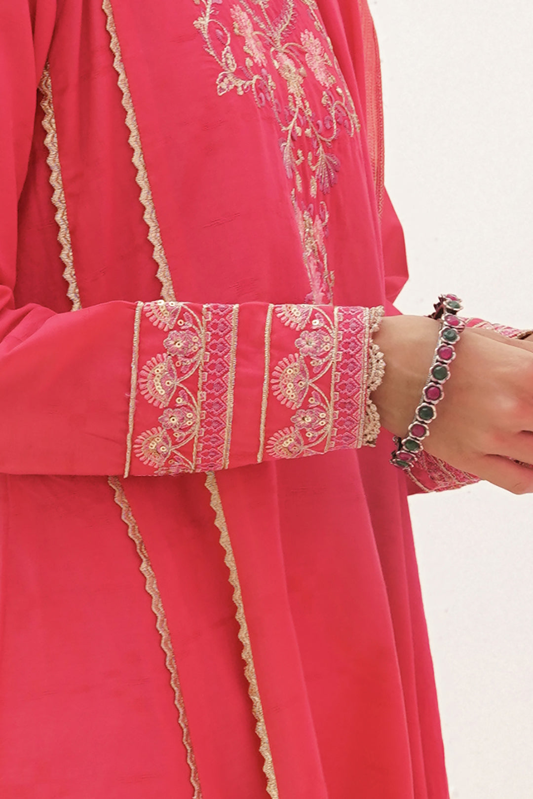 Zellbury | Unstitched 3 Piece Lawn | Embroidered Shirt Shalwar Dupatta - 0351 - House Of Hania