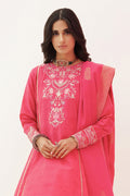Zellbury | Unstitched 3 Piece Lawn | Embroidered Shirt Shalwar Dupatta - 0351 - House Of Hania