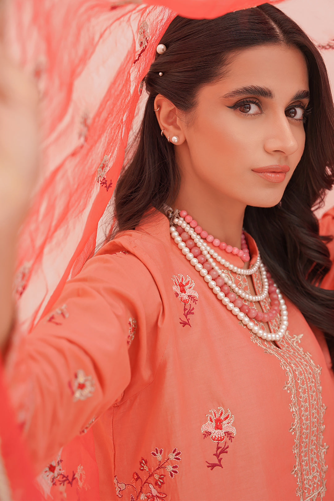 Zellbury | Unstitched 3 Piece Lawn | Embroidered Shirt Shalwar Dupatta - 0365 - House Of Hania