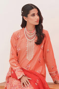 Zellbury | Unstitched 3 Piece Lawn | Embroidered Shirt Shalwar Dupatta - 0365 - House Of Hania