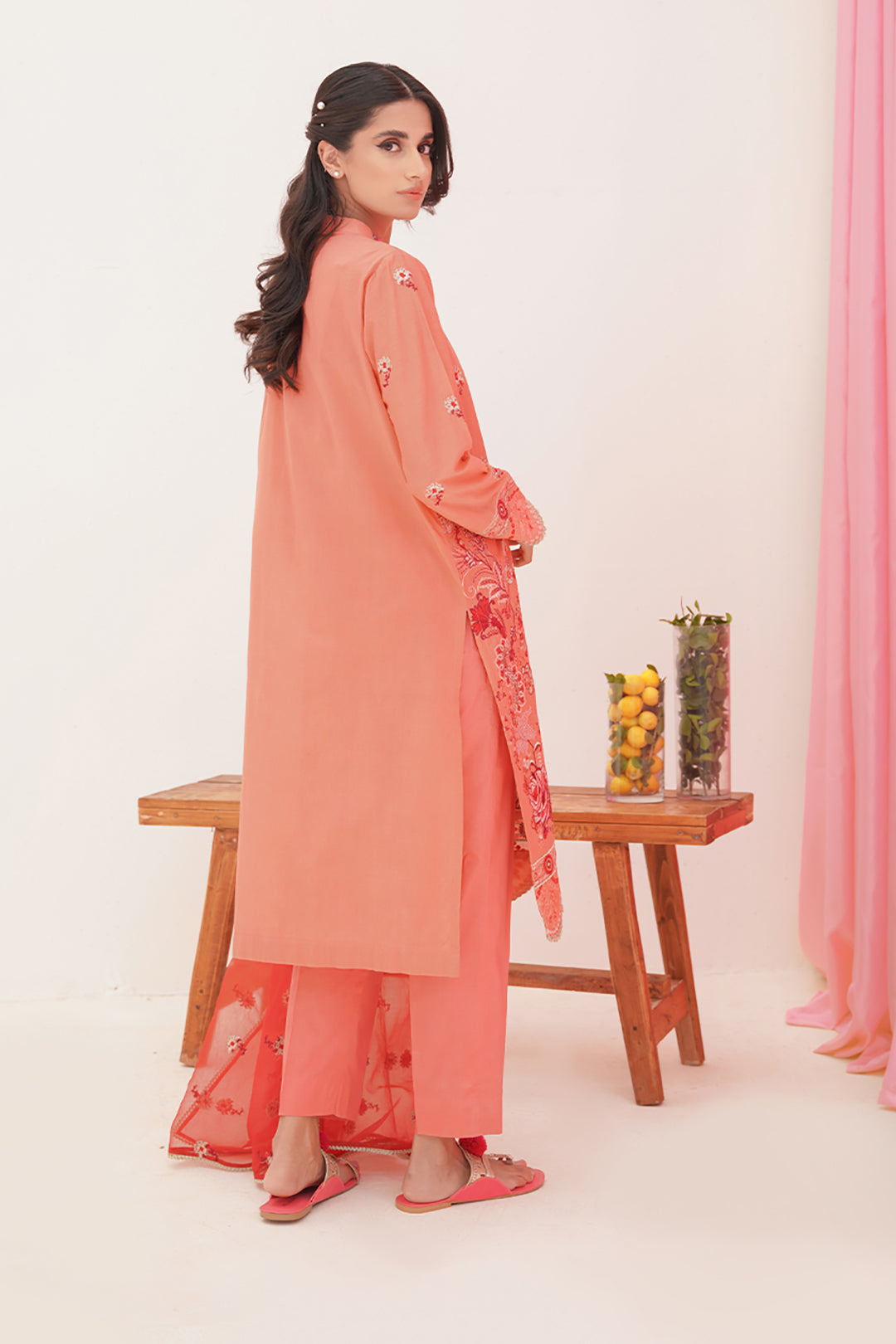 Zellbury | Unstitched 3 Piece Lawn | Embroidered Shirt Shalwar Dupatta - 0365 - House Of Hania