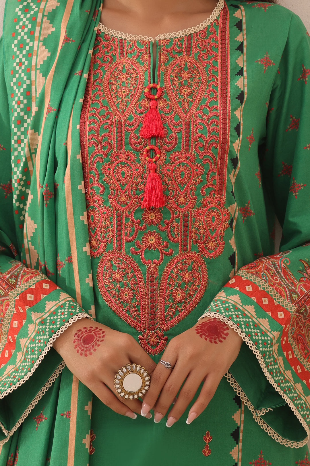 Zellbury | Unstitched 3 Piece Lawn | Embroidered Shirt Shalwar Dupatta - 1247 - House Of Hania