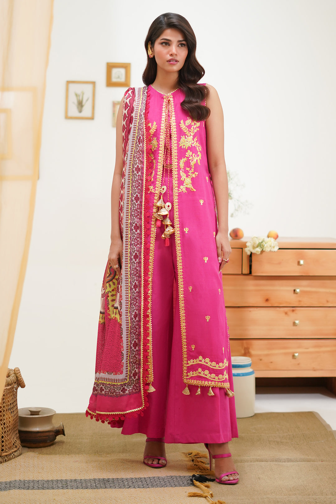 Zellbury | Unstitched 3 Piece Lawn | Embroidered Shirt Shalwar Dupatta - 1270 - House Of Hania