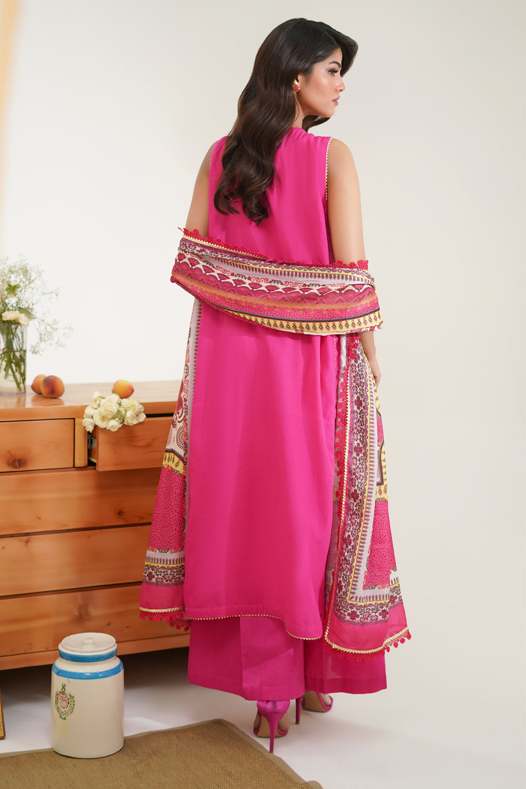 Zellbury | Unstitched 3 Piece Lawn | Embroidered Shirt Shalwar Dupatta - 1270 - House Of Hania