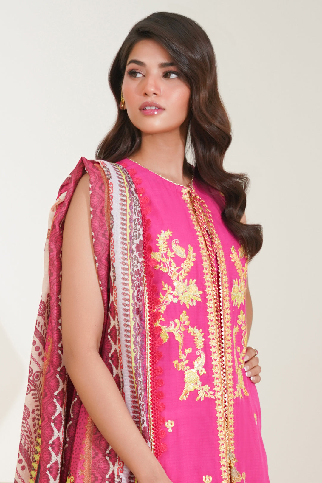 Zellbury | Unstitched 3 Piece Lawn | Embroidered Shirt Shalwar Dupatta - 1270 - House Of Hania