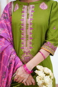 Zellbury | Unstitched 3 Piece Lawn | Embroidered Shirt Shalwar Dupatta - 1273 - House Of Hania