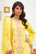 Zellbury | Unstitched 3 Piece Lawn | Embroidered Shirt Shalwar Dupatta - 1285 - House Of Hania