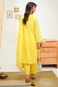 Zellbury | Unstitched 3 Piece Lawn | Embroidered Shirt Shalwar Dupatta - 1285 - House Of Hania