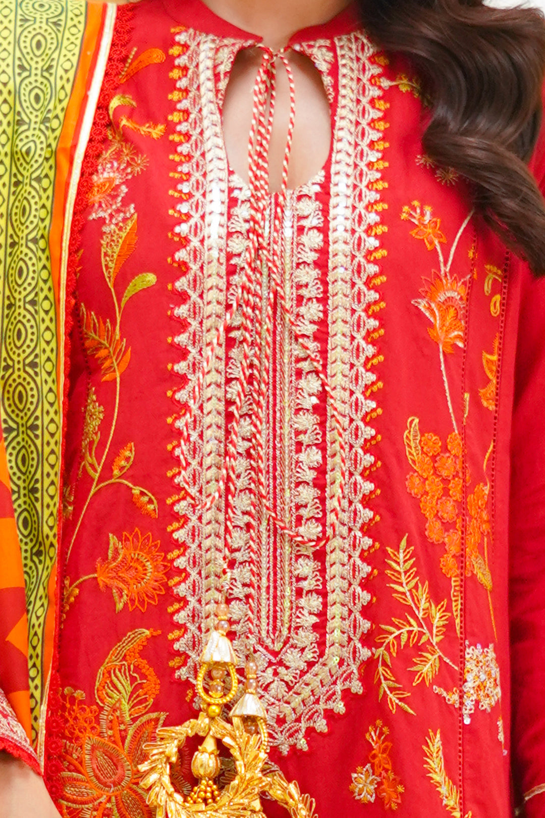 Zellbury | Unstitched 3 Piece Lawn | Embroidered Shirt Shalwar Dupatta - 1295 - House Of Hania