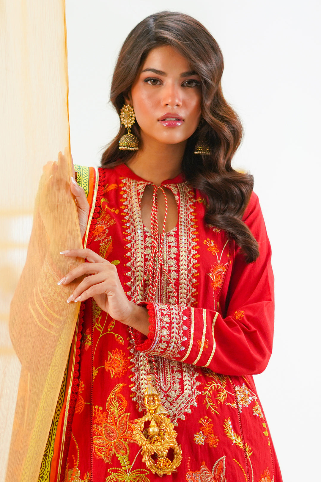 Zellbury | Unstitched 3 Piece Lawn | Embroidered Shirt Shalwar Dupatta - 1295 - House Of Hania