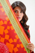 Zellbury | Unstitched 3 Piece Lawn | Embroidered Shirt Shalwar Dupatta - 1295 - House Of Hania