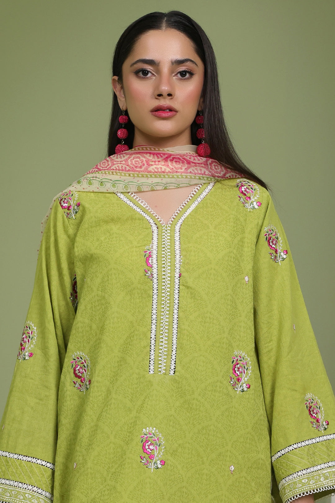Zellbury | Unstitched 3 Piece Lawn | Embroidered Shirt Shalwar Dupatta - 1462 - House Of Hania