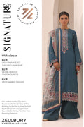 Zellbury | Unstitched 3 Piece Lawn | Embroidered Shirt Shalwar Dupatta - 1549 - House Of Hania