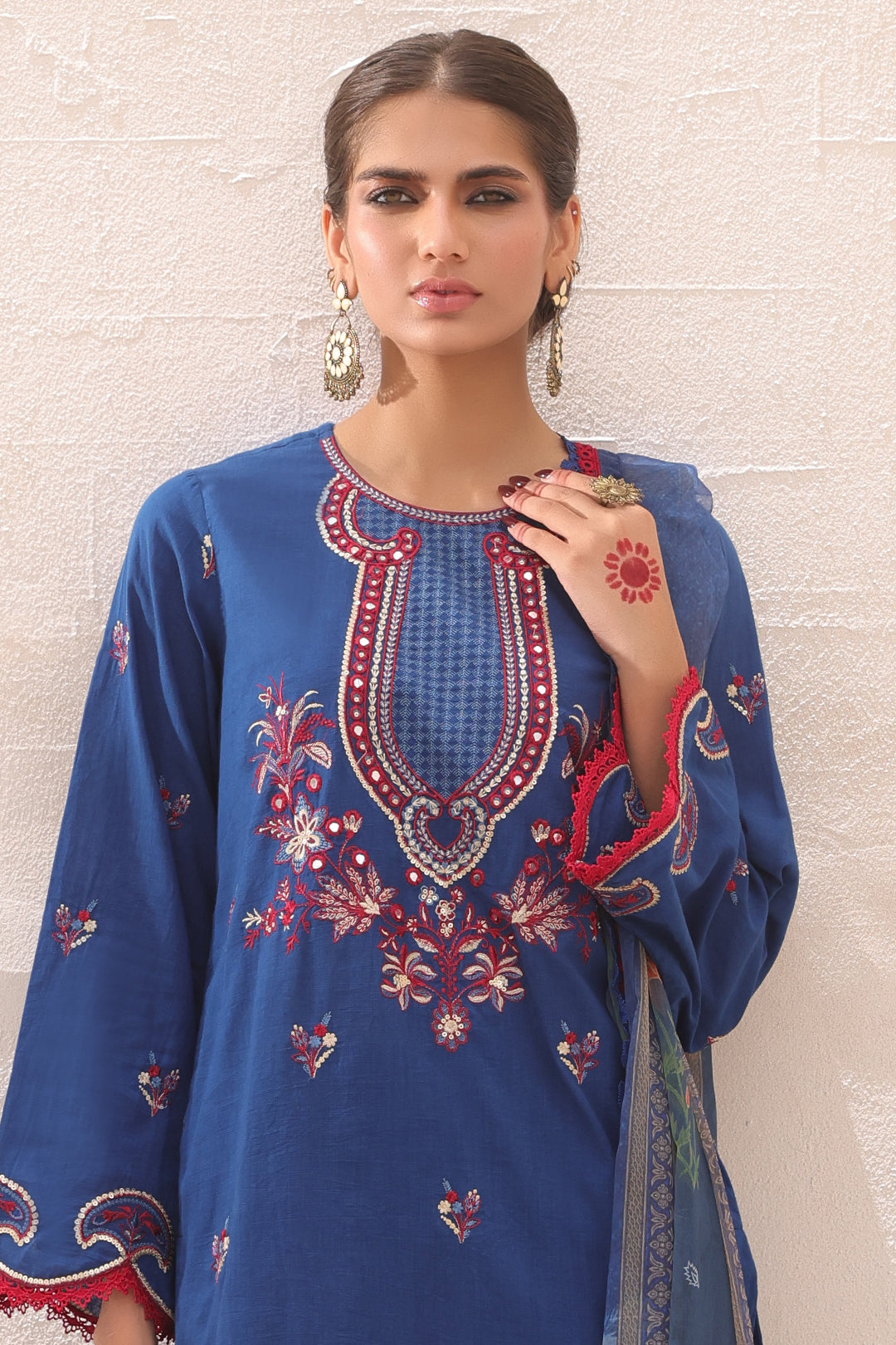 Zellbury | Unstitched 3 Piece Lawn | Embroidered Shirt Shalwar Dupatta - 1551 - House Of Hania