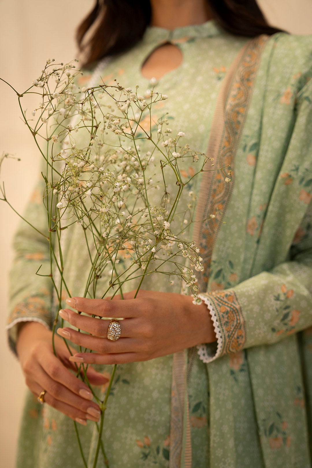 Zellbury | Unstitched 3 Piece Lawn | Shirt Shalwar Dupatta - 0025 - House Of Hania