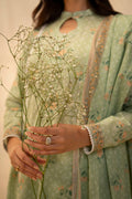 Zellbury | Unstitched 3 Piece Lawn | Shirt Shalwar Dupatta - 0025 - House Of Hania