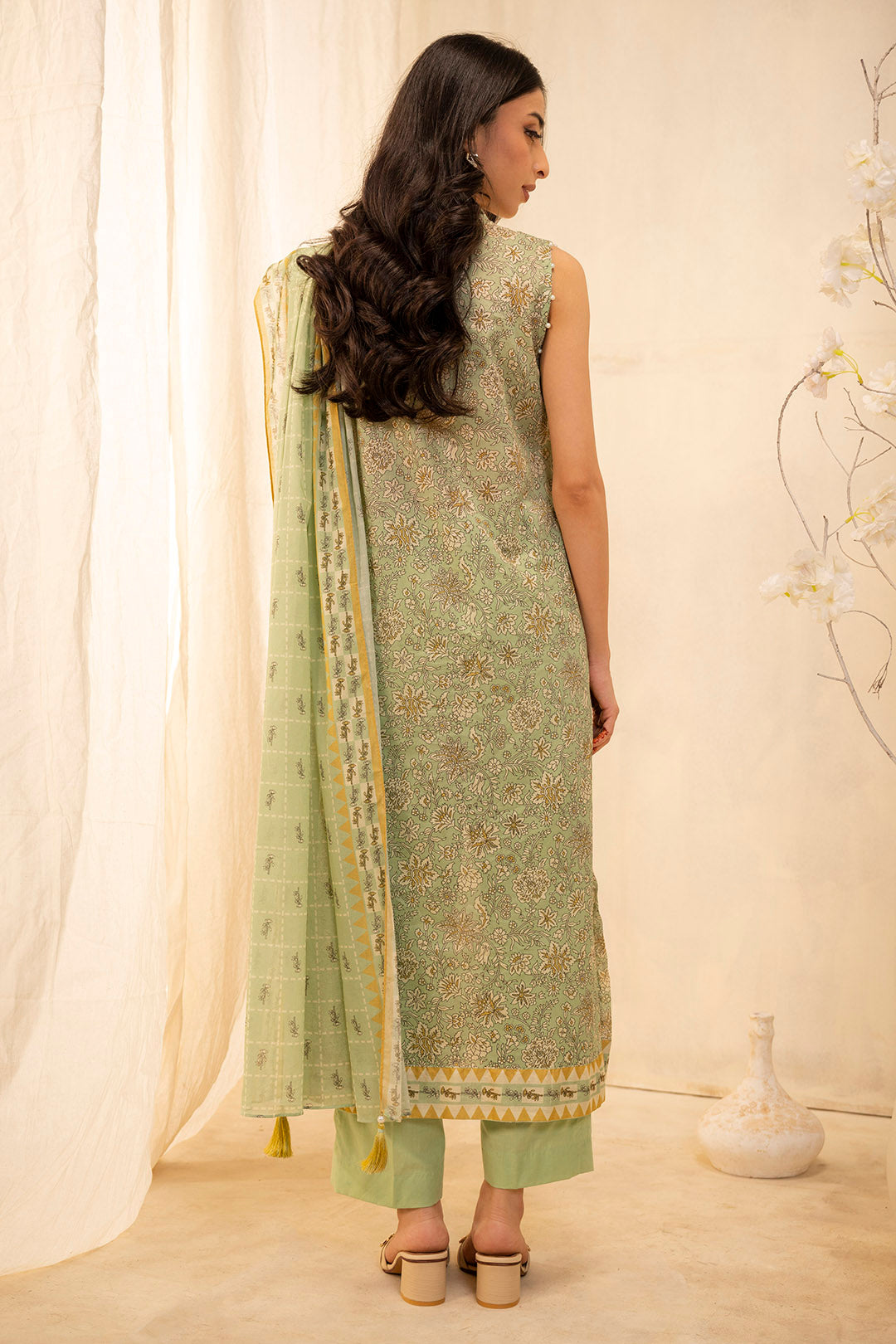 Zellbury | Unstitched 3 Piece Lawn | Shirt Shalwar Dupatta - 0027 - House Of Hania