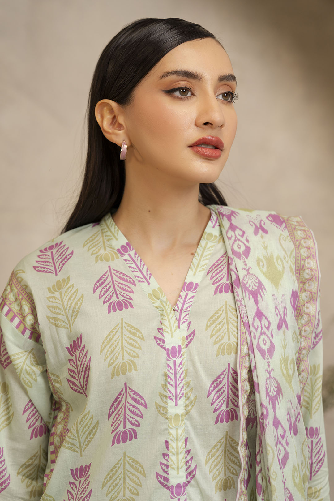 Zellbury | Unstitched 3 Piece Lawn | Shirt Shalwar Dupatta - 0028 - House Of Hania