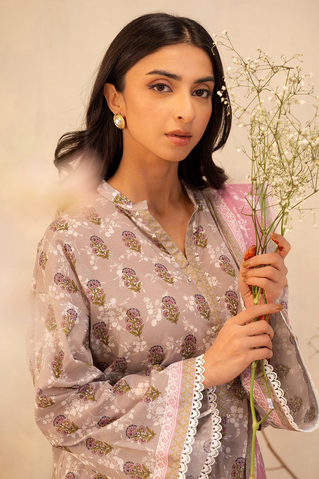 Zellbury | Unstitched 3 Piece Lawn | Shirt Shalwar Dupatta - 0029 - House Of Hania