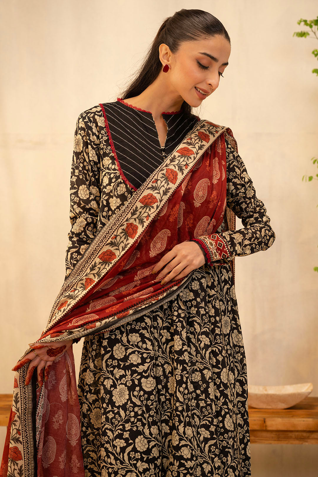 Zellbury | Unstitched 3 Piece Lawn | Shirt Shalwar Dupatta - 0030 - House Of Hania