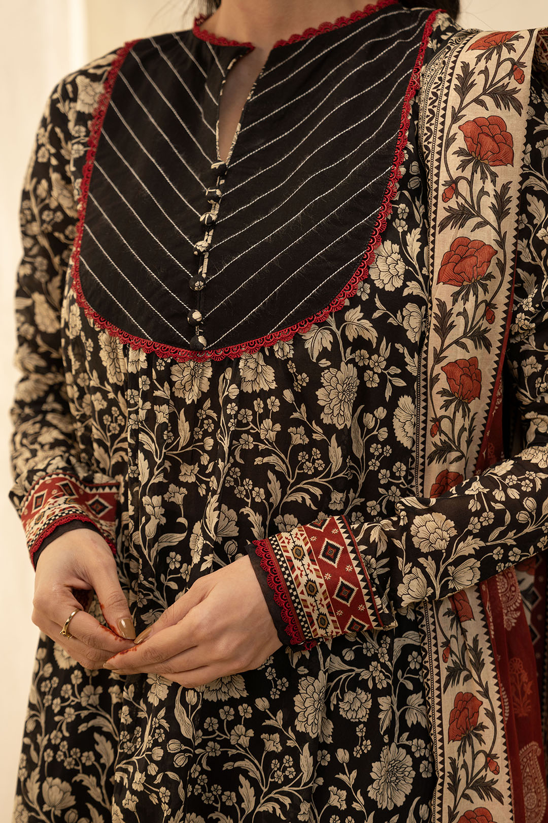 Zellbury | Unstitched 3 Piece Lawn | Shirt Shalwar Dupatta - 0030 - House Of Hania