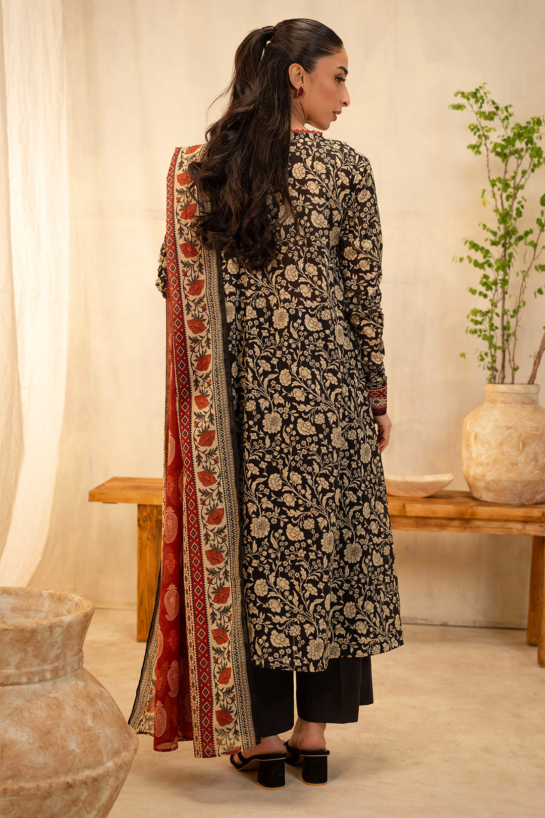 Zellbury | Unstitched 3 Piece Lawn | Shirt Shalwar Dupatta - 0030 - House Of Hania