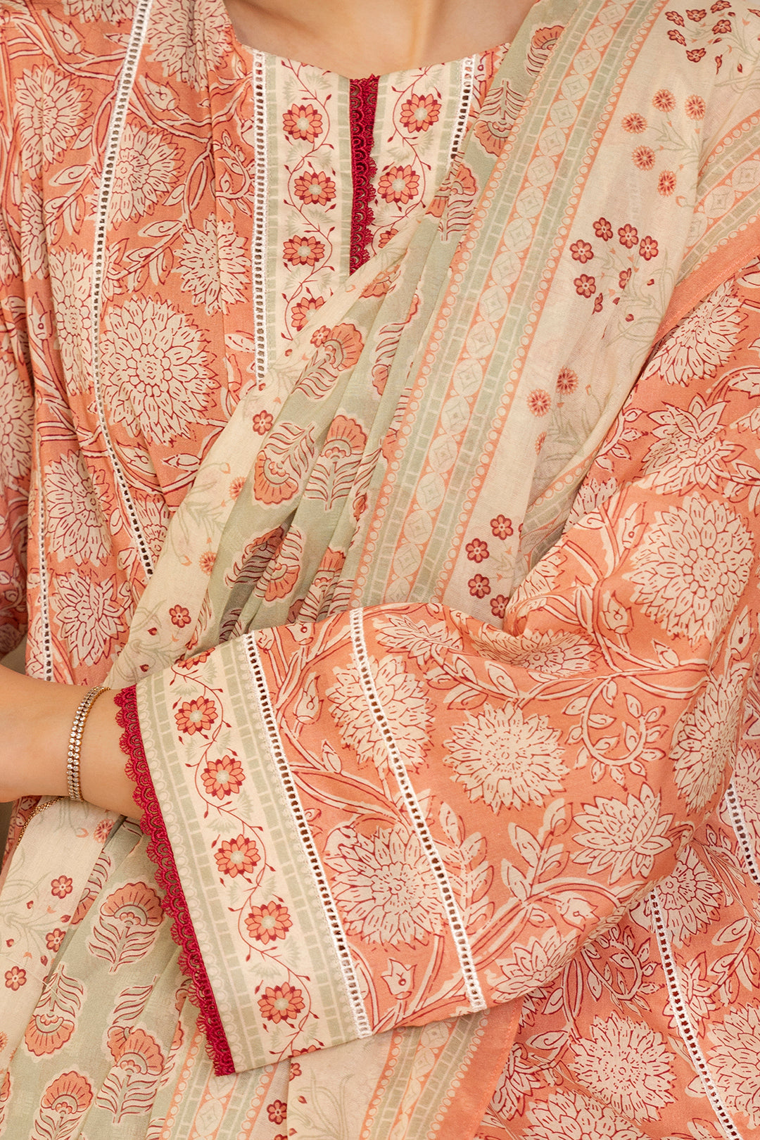 Zellbury | Unstitched 3 Piece Lawn | Shirt Shalwar Dupatta - 0032 - House Of Hania