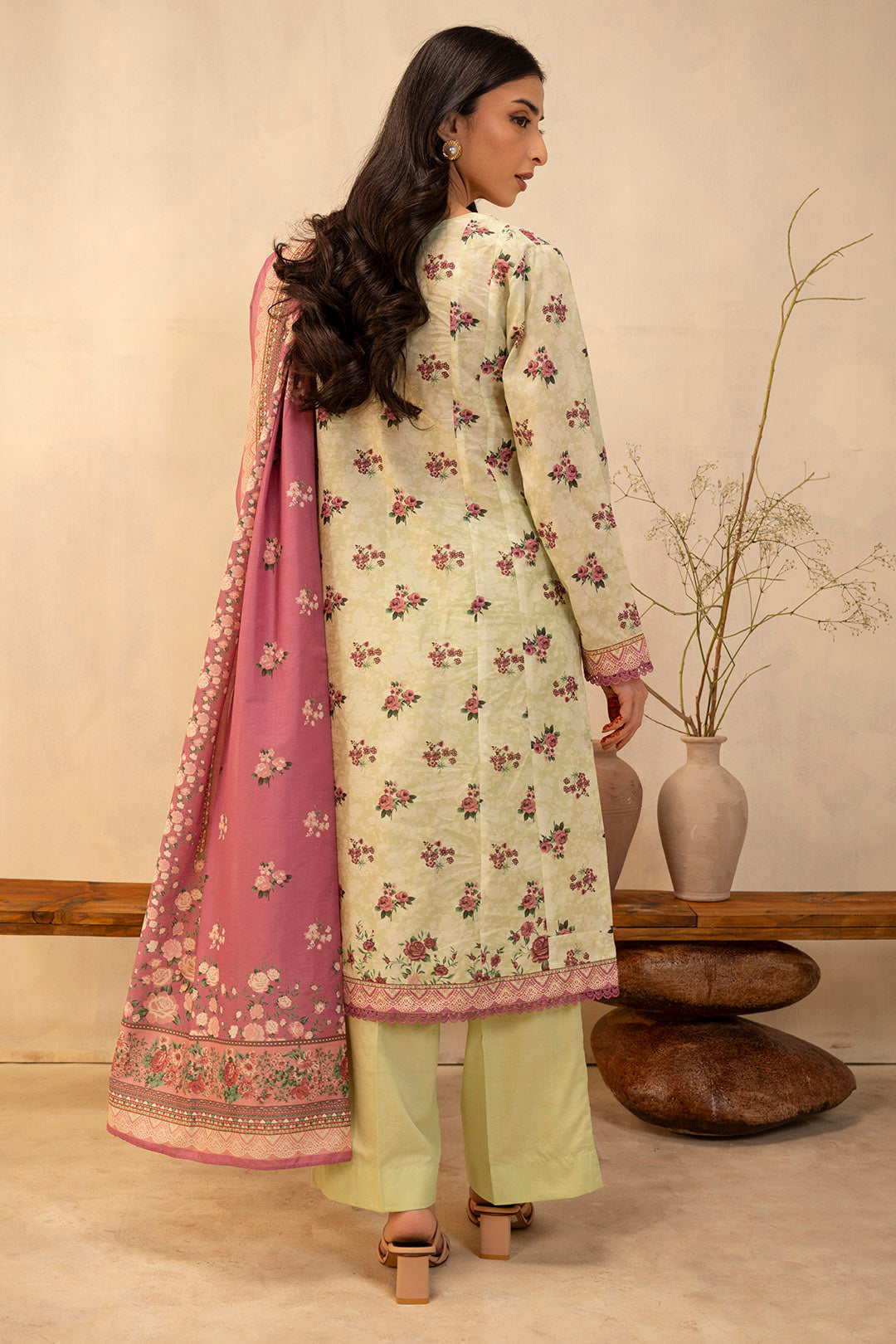 Zellbury | Unstitched 3 Piece Lawn | Shirt Shalwar Dupatta - 0039 - House Of Hania