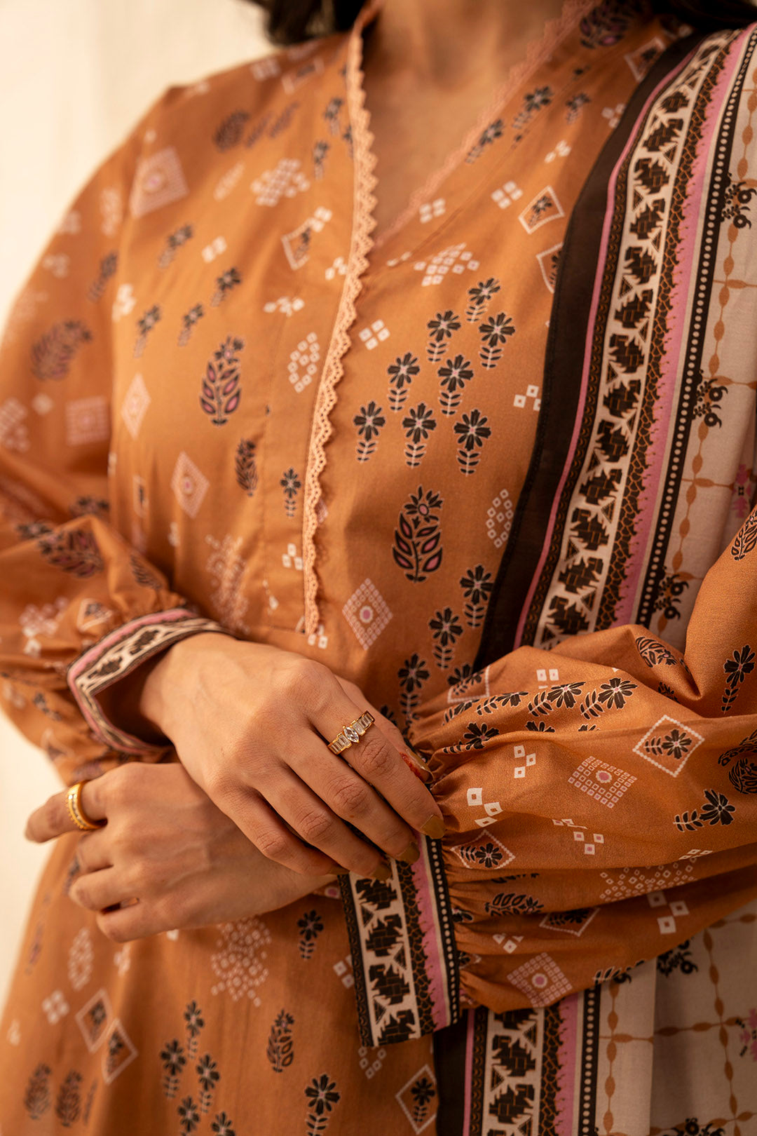 Zellbury | Unstitched 3 Piece Lawn | Shirt Shalwar Dupatta - 0047 - House Of Hania