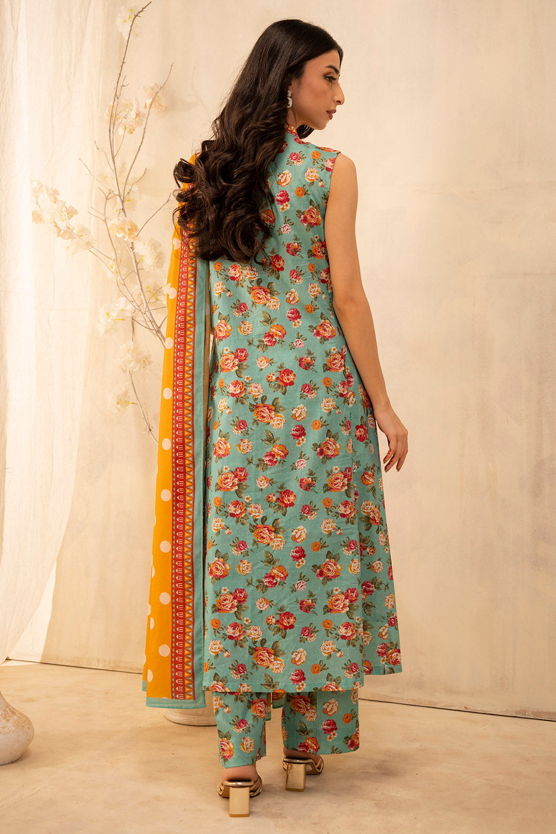 Zellbury | Unstitched 3 Piece Lawn | Shirt Shalwar Dupatta - 0052 - House Of Hania