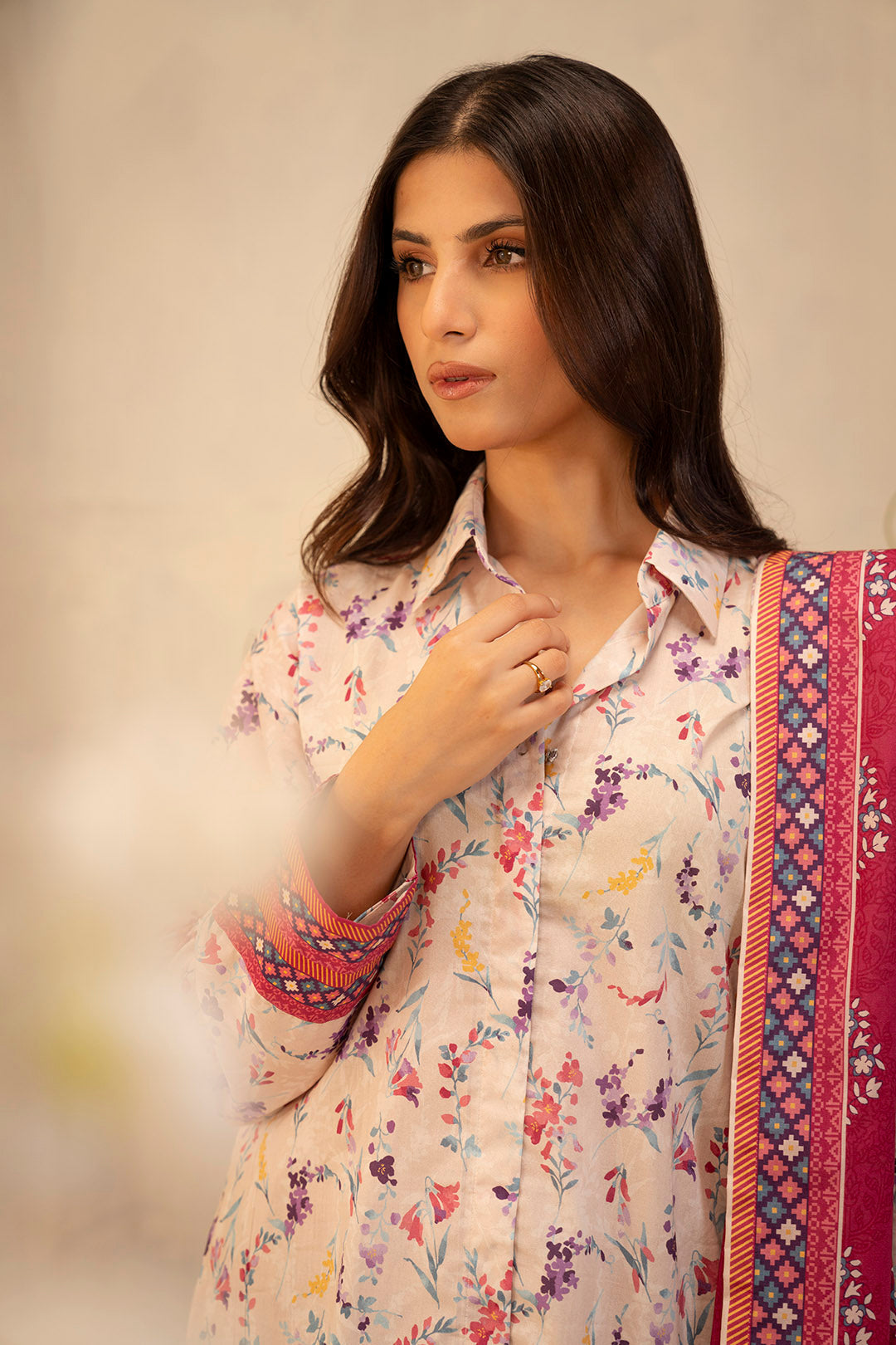 Zellbury | Unstitched 3 Piece Lawn | Shirt Shalwar Dupatta - 0054 - House Of Hania