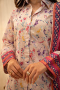 Zellbury | Unstitched 3 Piece Lawn | Shirt Shalwar Dupatta - 0054 - House Of Hania