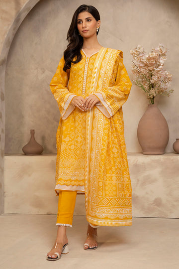 Zellbury | Unstitched 3 Piece Lawn | Shirt Shalwar Dupatta - 0056 - House Of Hania