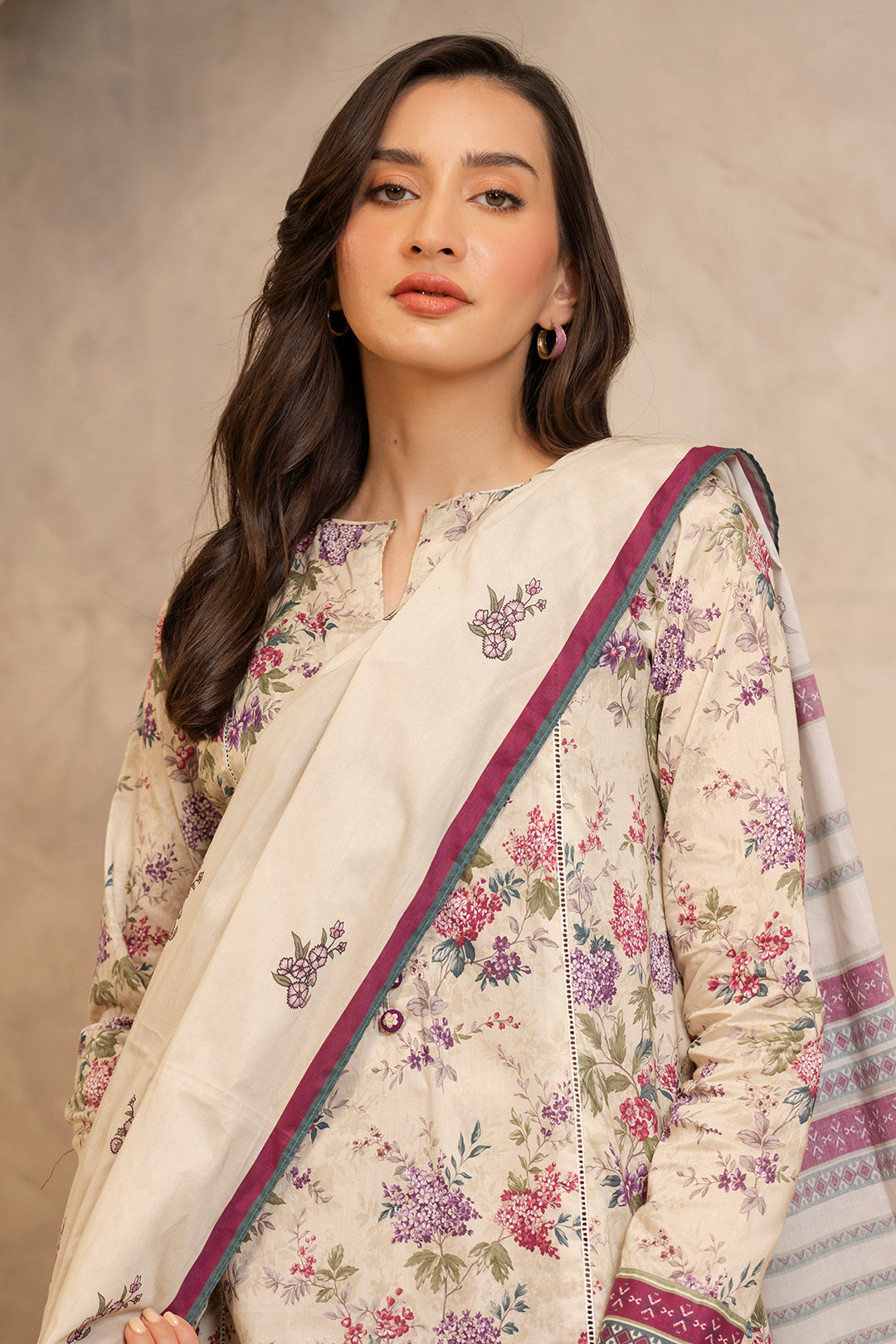 Zellbury | Unstitched 3 Piece Lawn | Shirt Shalwar Dupatta - 0059 - House Of Hania