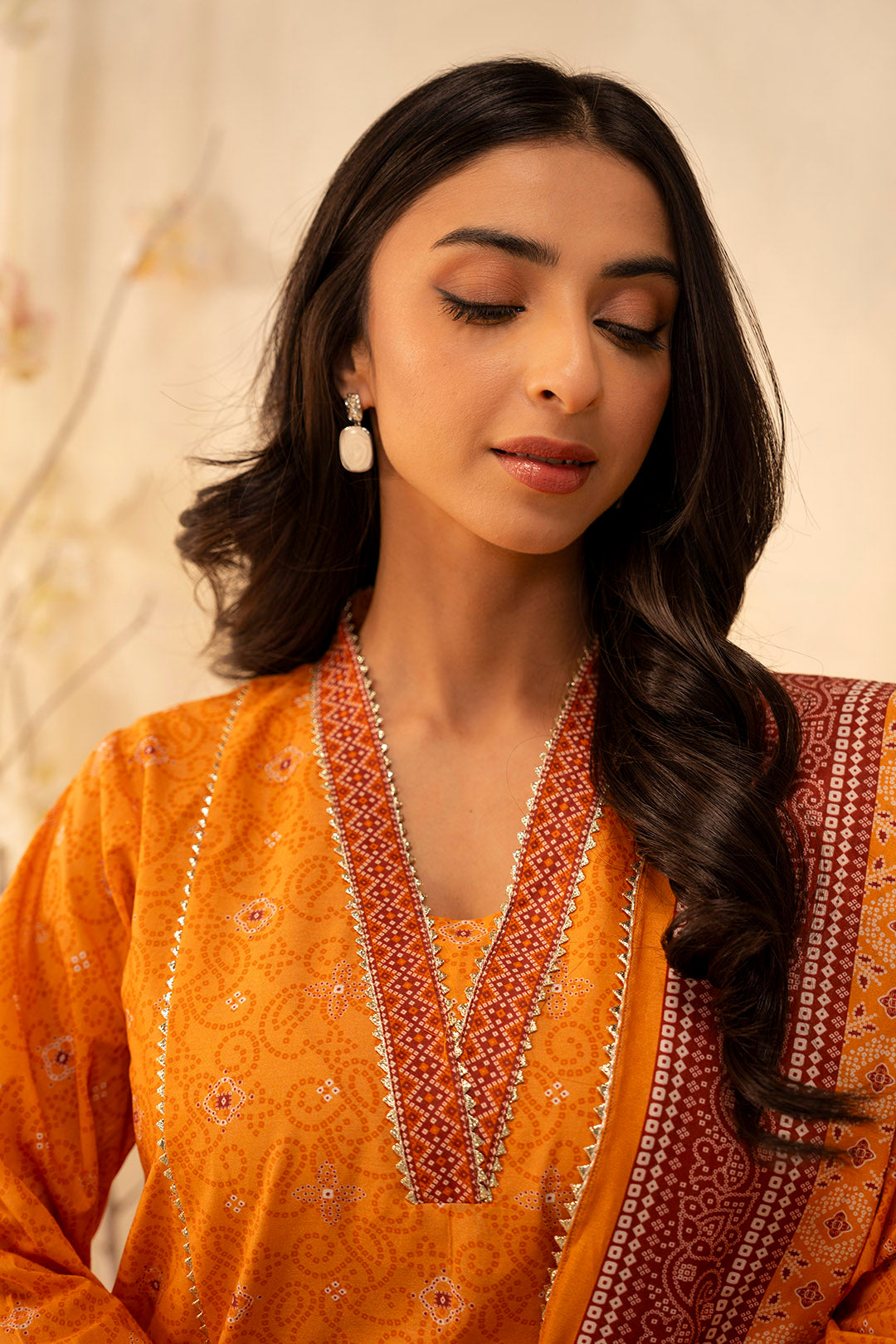 Zellbury | Unstitched 3 Piece Lawn | Shirt Shalwar Dupatta - 0115 - House Of Hania