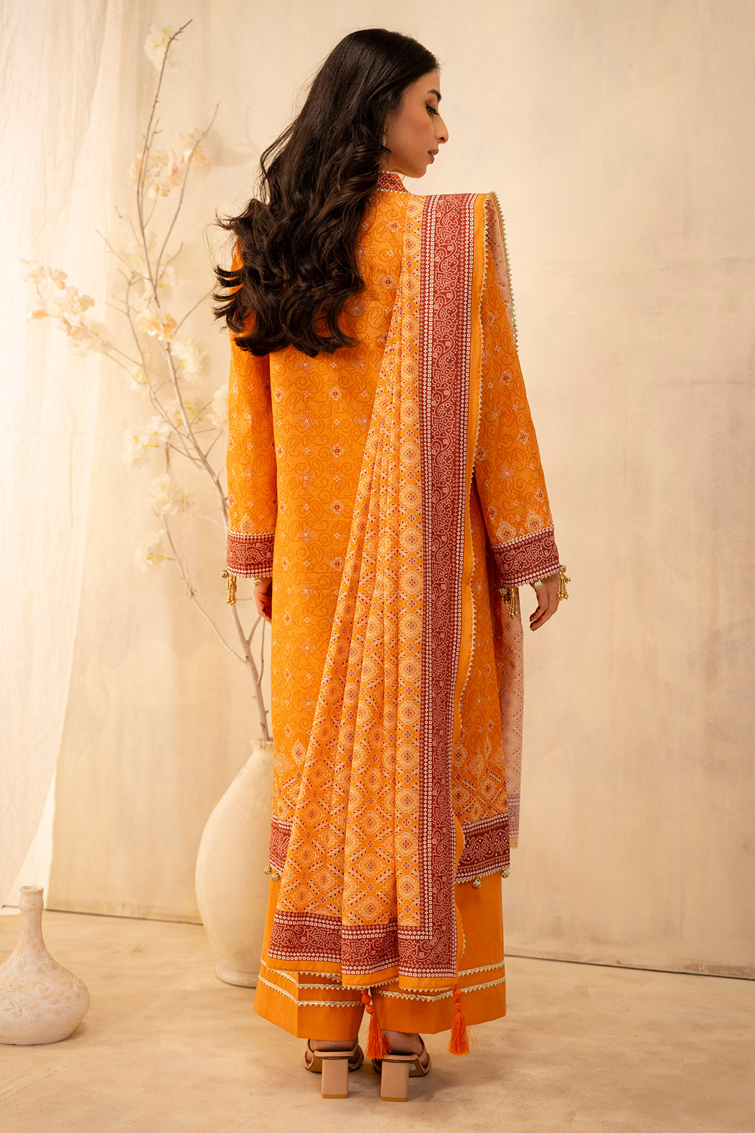 Zellbury | Unstitched 3 Piece Lawn | Shirt Shalwar Dupatta - 0115 - House Of Hania