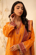 Zellbury | Unstitched 3 Piece Lawn | Shirt Shalwar Dupatta - 0115 - House Of Hania