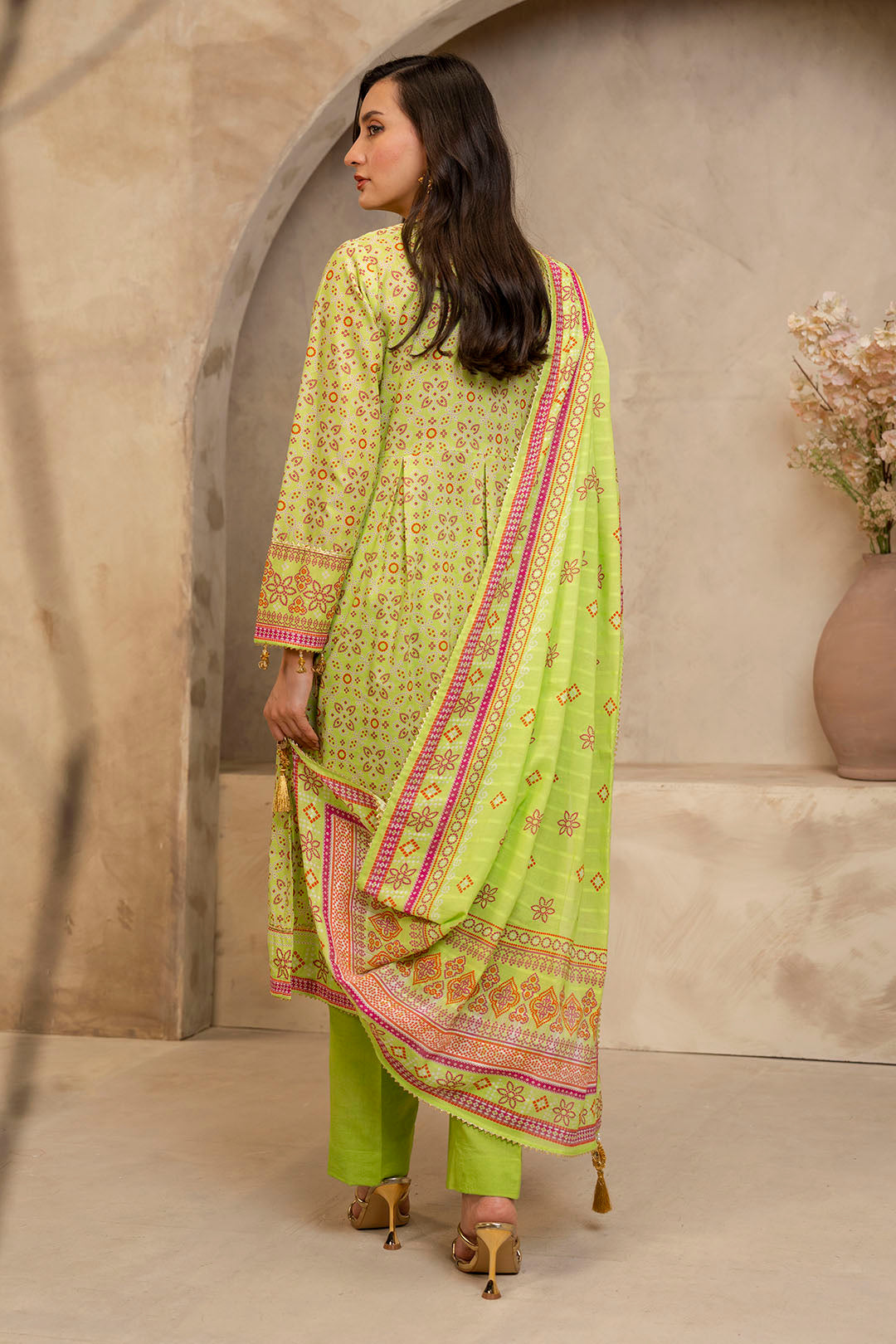 Zellbury | Unstitched 3 Piece Lawn | Shirt Shalwar Dupatta - 0121 - House Of Hania