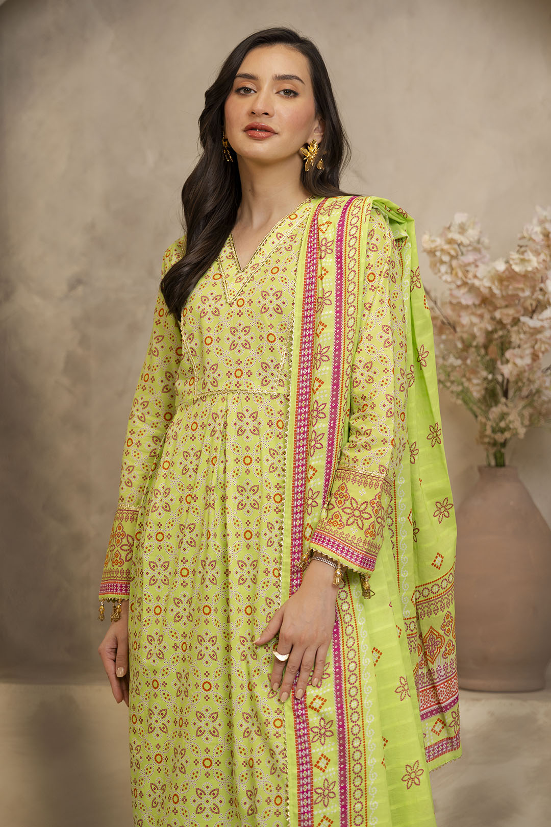 Zellbury | Unstitched 3 Piece Lawn | Shirt Shalwar Dupatta - 0121 - House Of Hania
