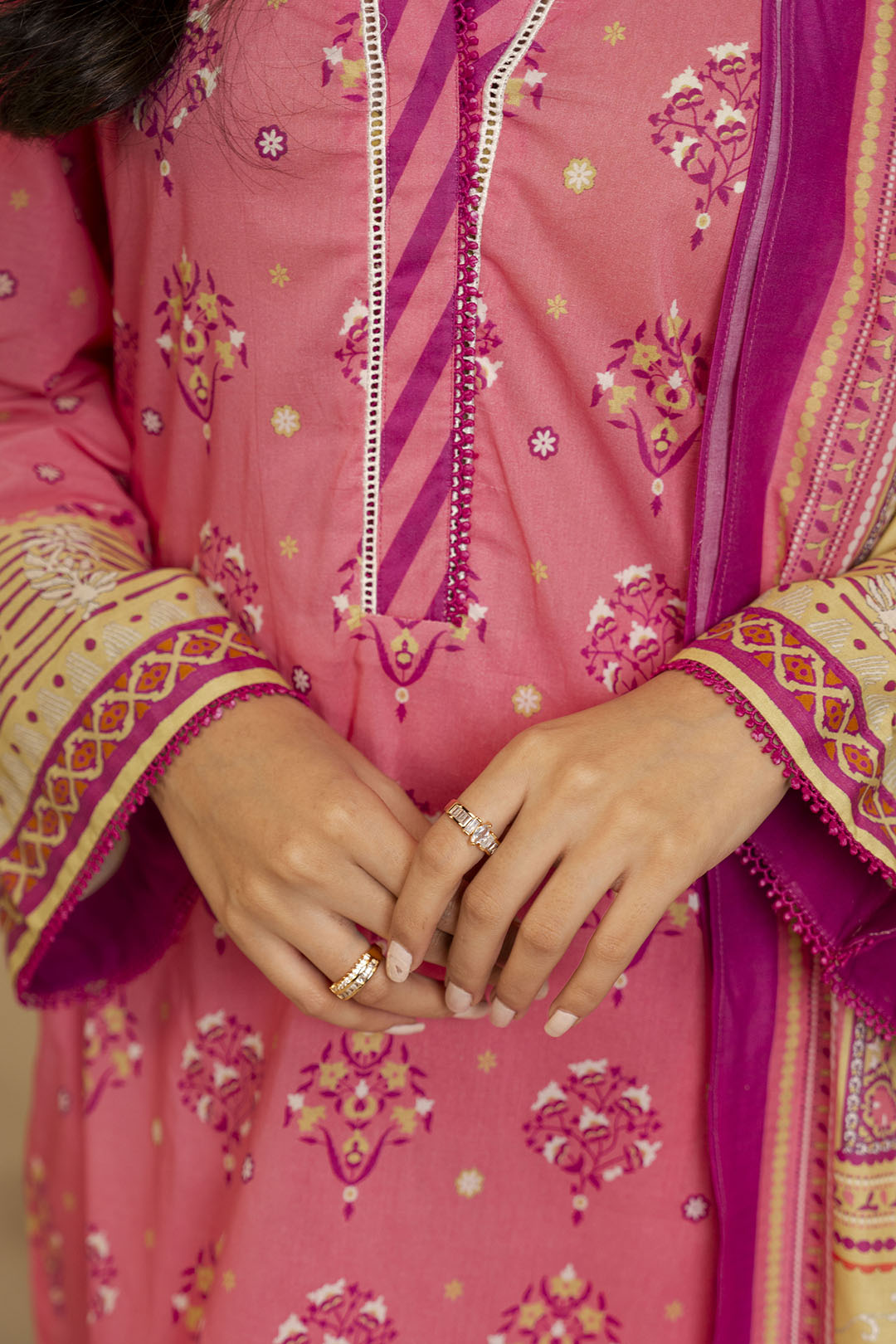 Zellbury | Unstitched 3 Piece Lawn | Shirt Shalwar Dupatta - 0122 - House Of Hania