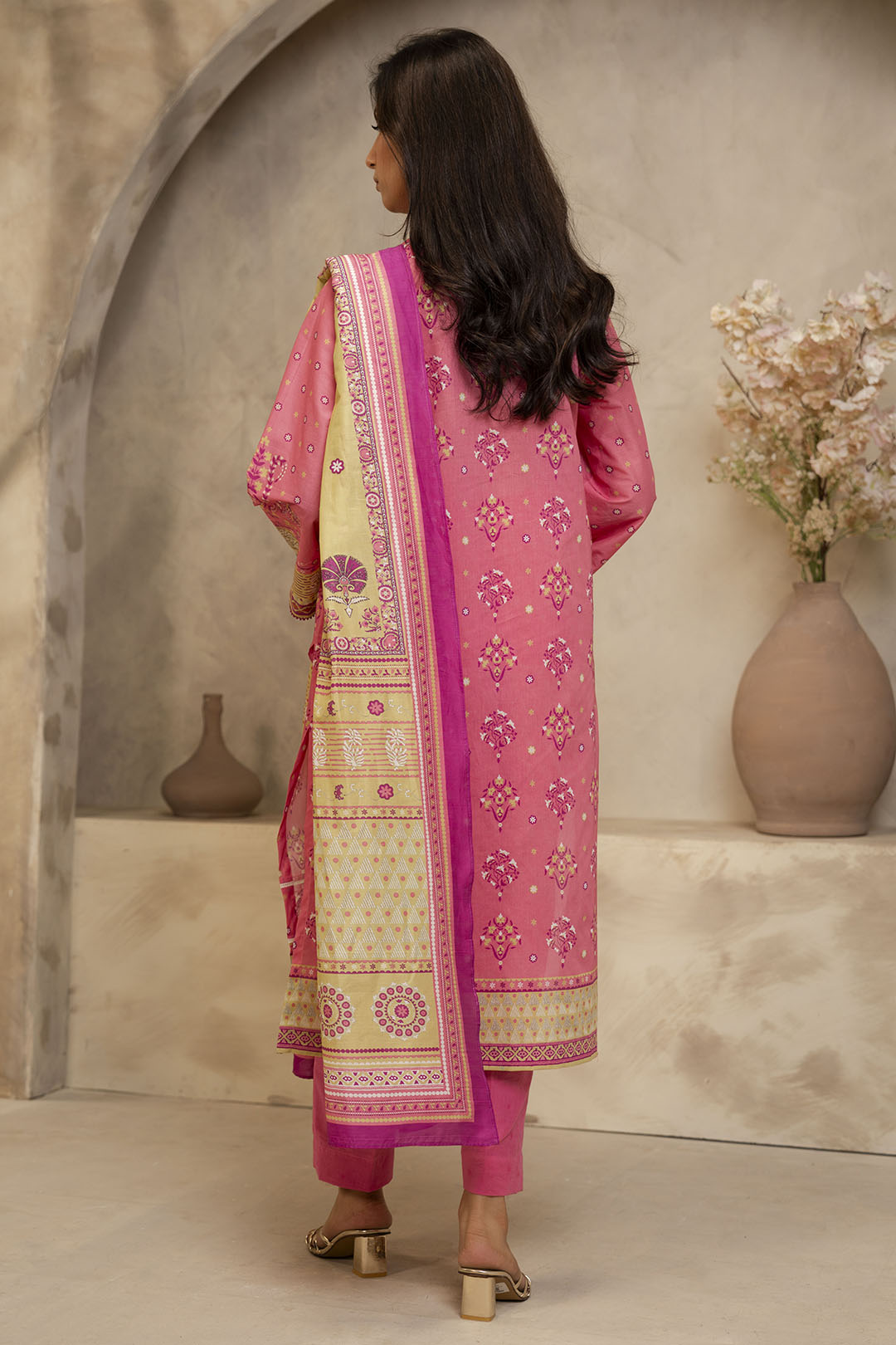 Zellbury | Unstitched 3 Piece Lawn | Shirt Shalwar Dupatta - 0122 - House Of Hania