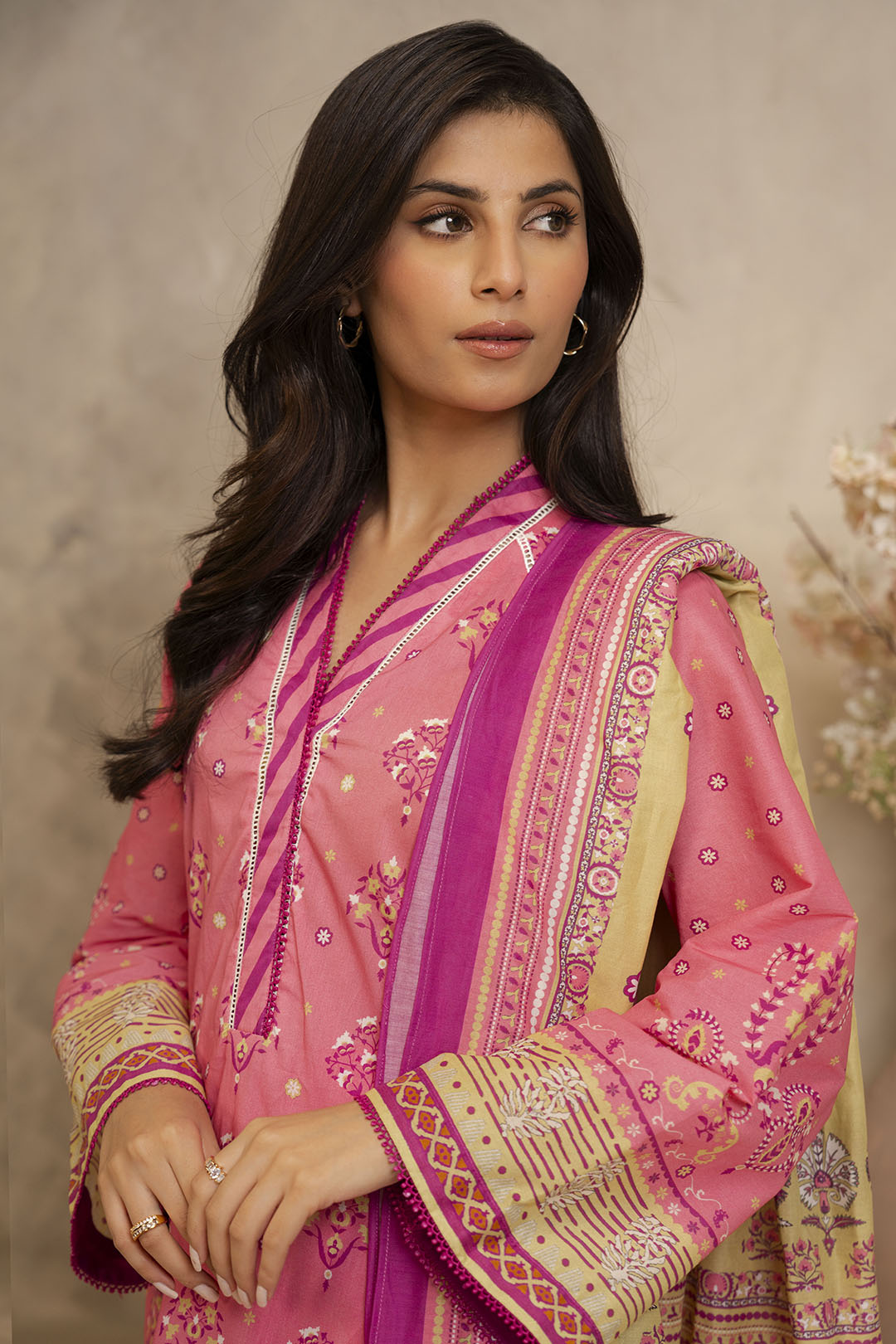Zellbury | Unstitched 3 Piece Lawn | Shirt Shalwar Dupatta - 0122 - House Of Hania