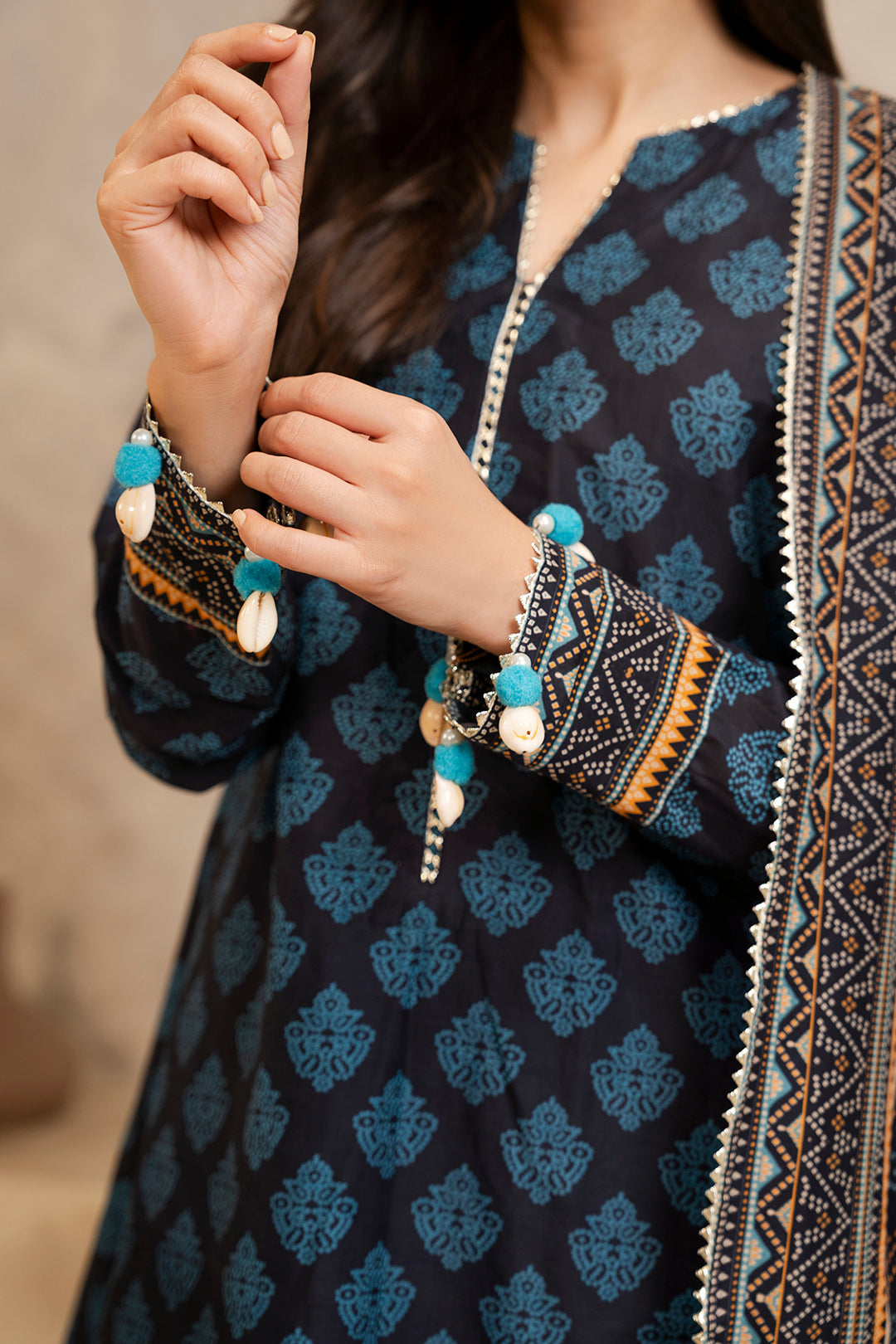 Zellbury | Unstitched 3 Piece Lawn | Shirt Shalwar Dupatta - 0125 - House Of Hania