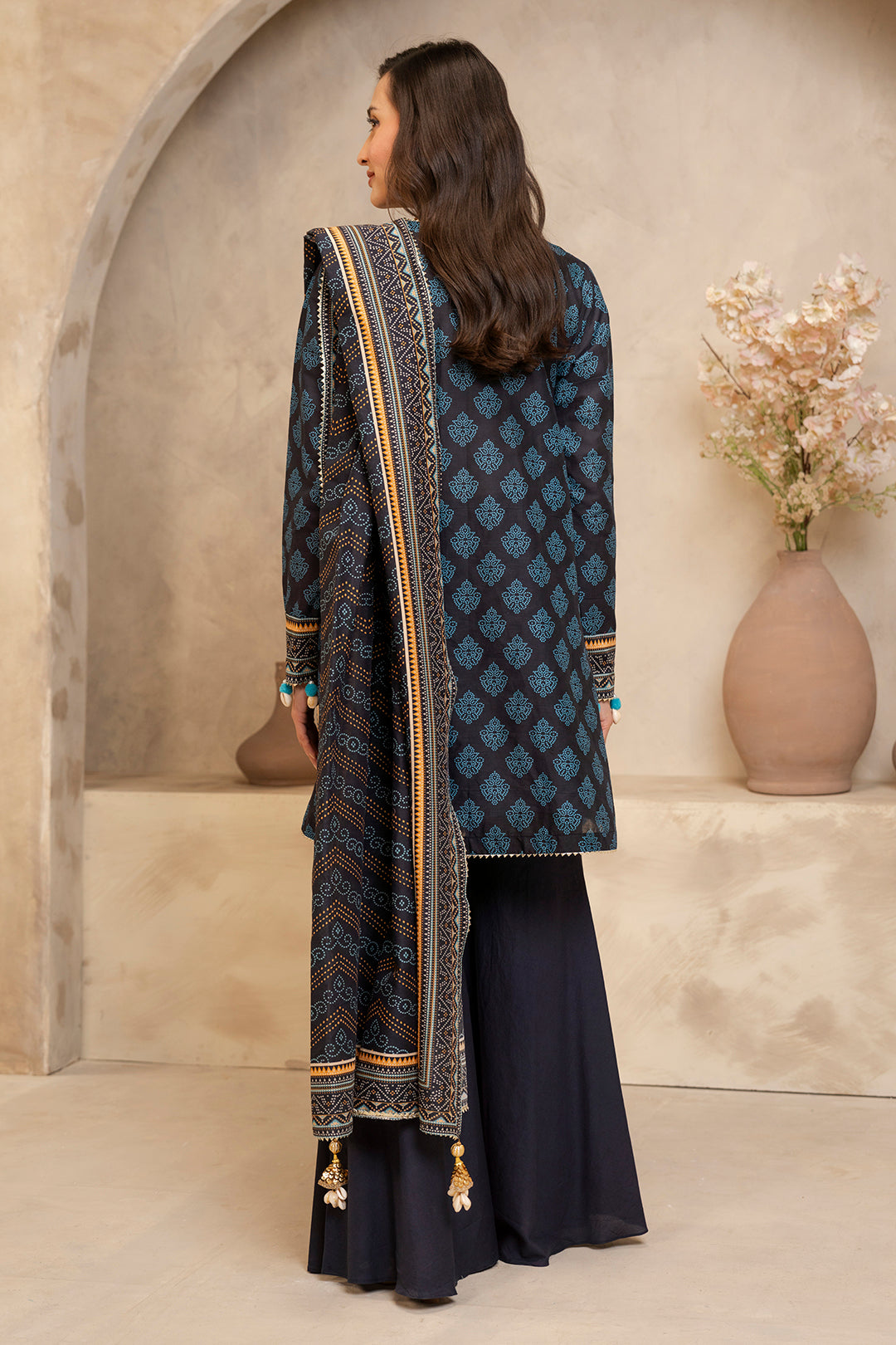 Zellbury | Unstitched 3 Piece Lawn | Shirt Shalwar Dupatta - 0125 - House Of Hania