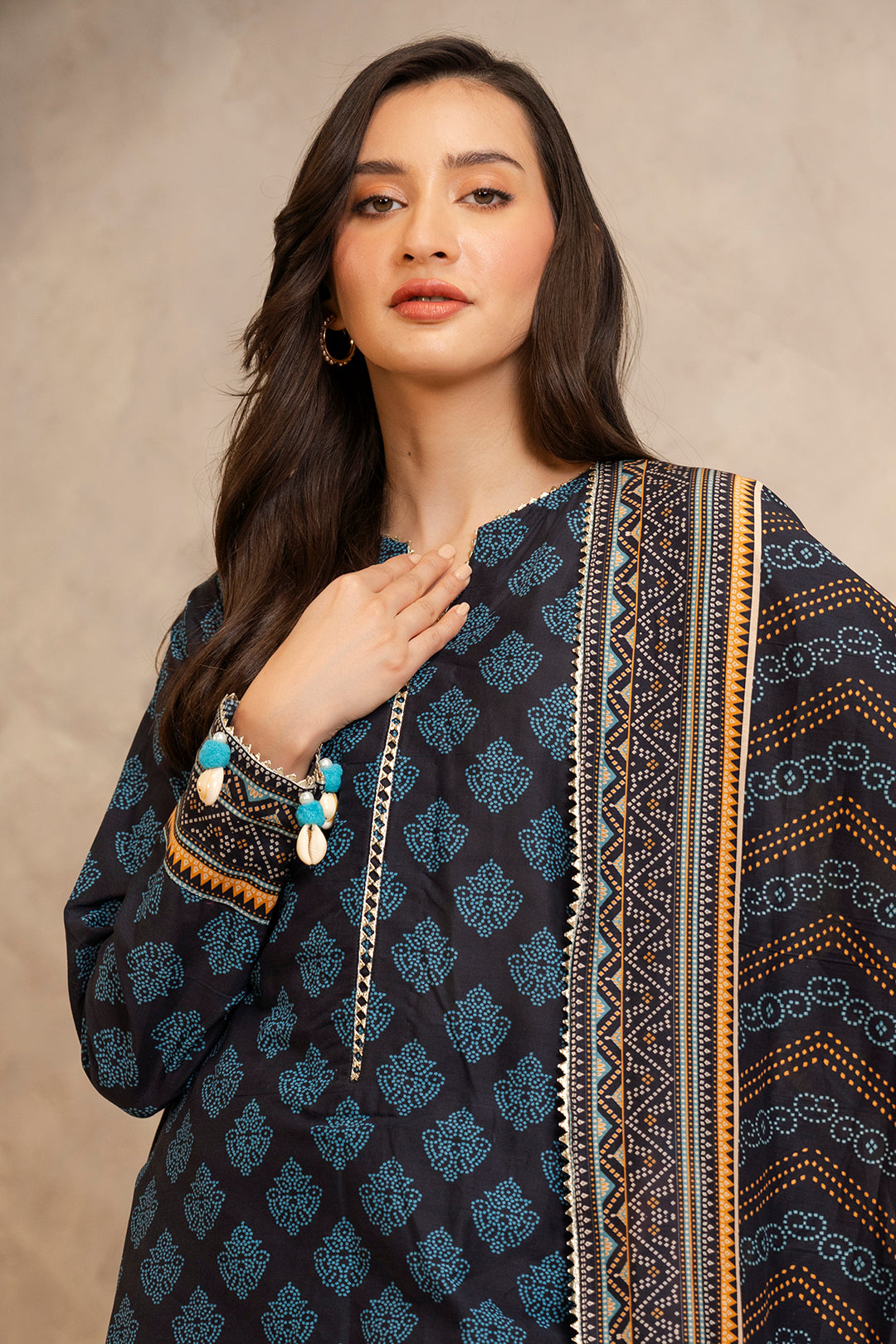 Zellbury | Unstitched 3 Piece Lawn | Shirt Shalwar Dupatta - 0125 - House Of Hania