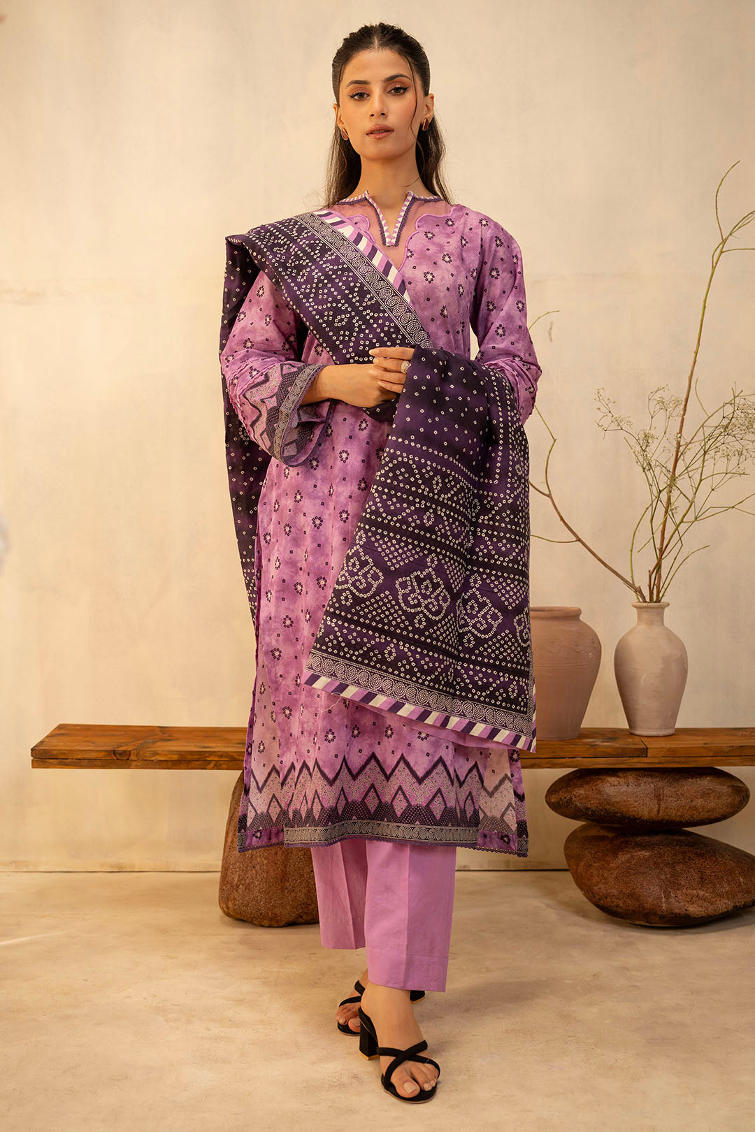 Zellbury | Unstitched 3 Piece Lawn | Shirt Shalwar Dupatta - 0126 - House Of Hania