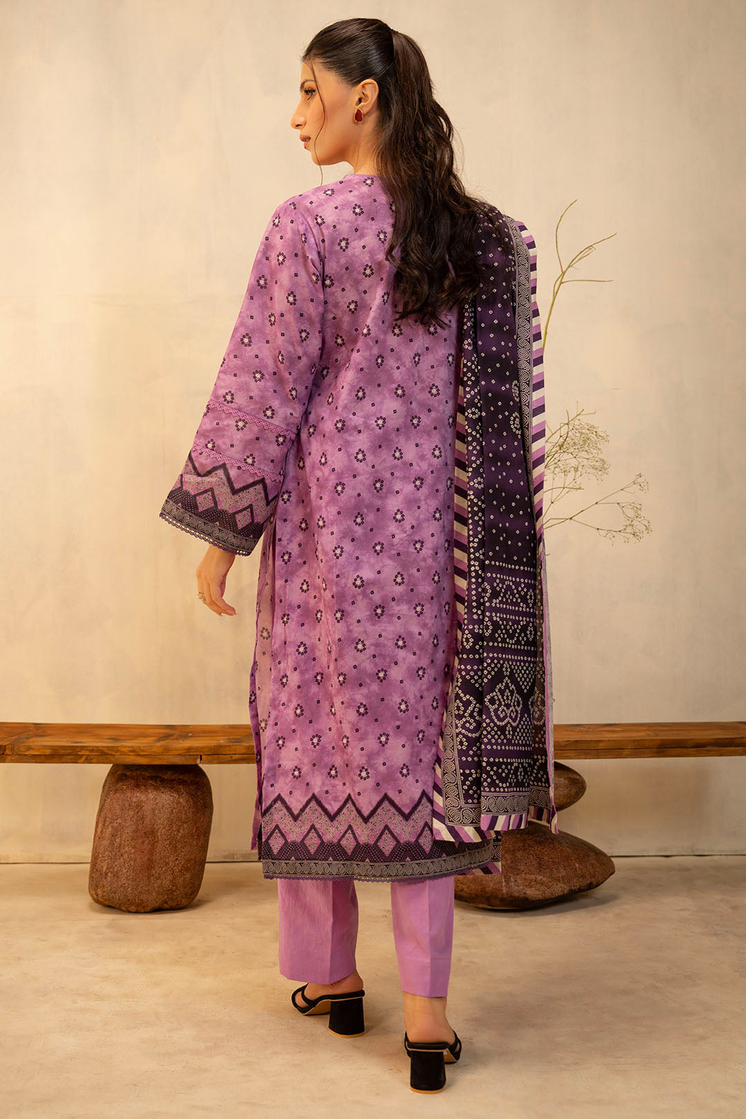 Zellbury | Unstitched 3 Piece Lawn | Shirt Shalwar Dupatta - 0126 - House Of Hania