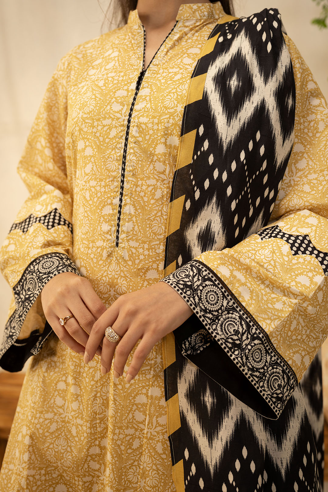 Zellbury | Unstitched 3 Piece Lawn | Shirt Shalwar Dupatta - 0130 - House Of Hania