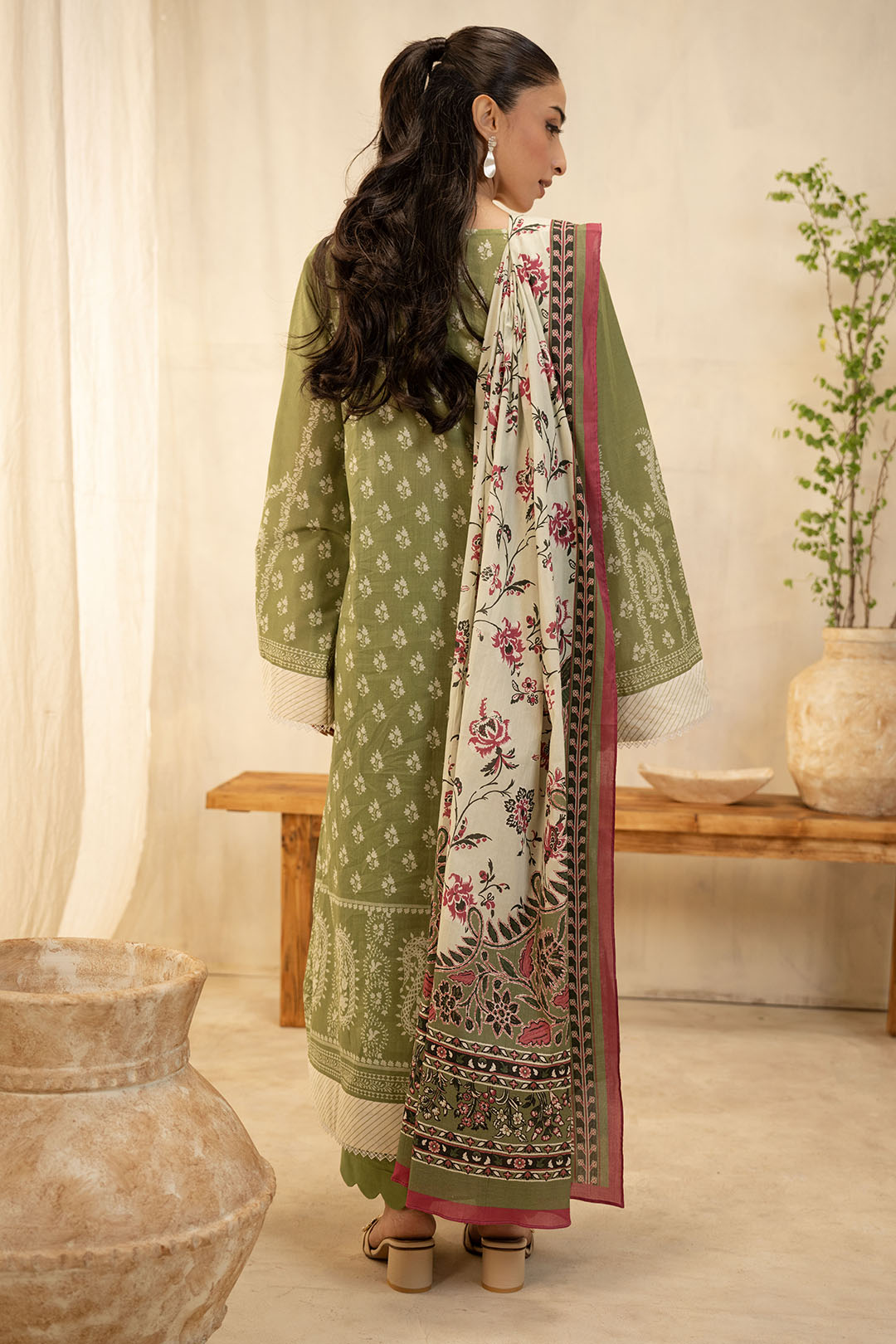 Zellbury | Unstitched 3 Piece Lawn | Shirt Shalwar Dupatta - 0134 - House Of Hania
